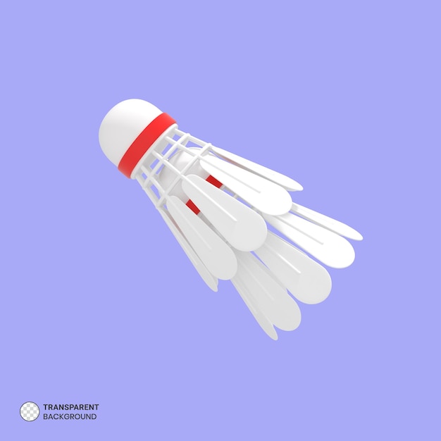 Free PSD shuttlecock icon isolated 3d render illustration