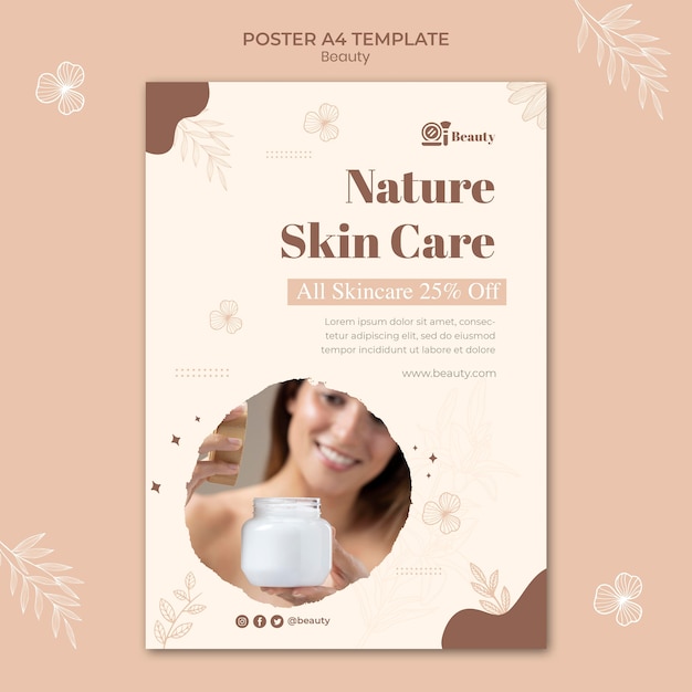 Free PSD skin care print template