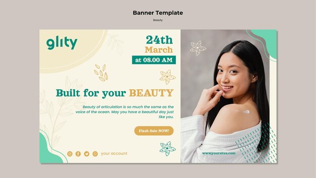 Skin care product banner template