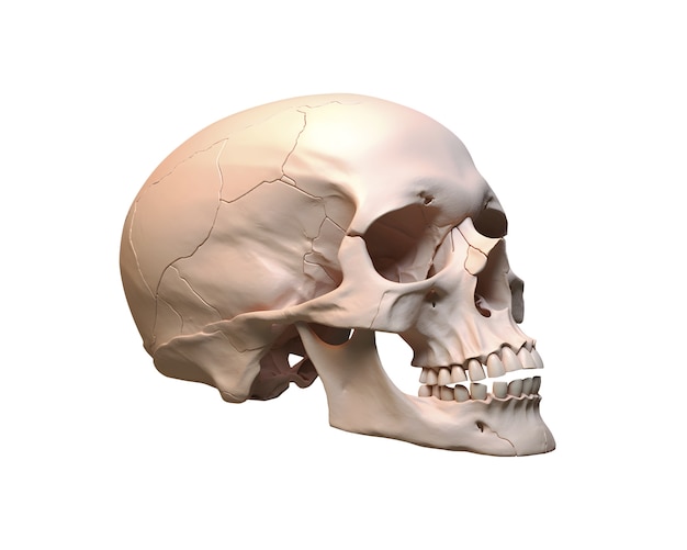 Free PSD skull figure isolated