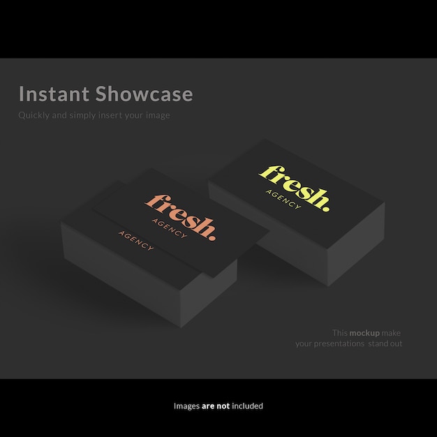 Free PSD slacked business card mock up