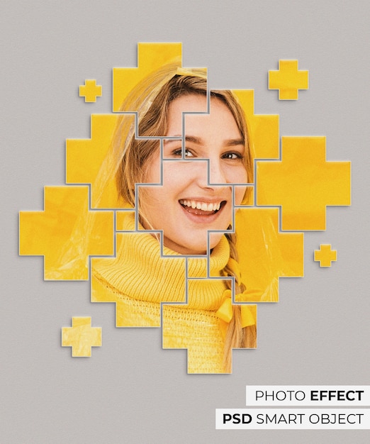 Free PSD slice photo frame  effect