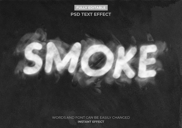 Free PSD smoke text effect