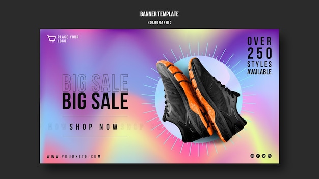 Free PSD sneakers sale banner template