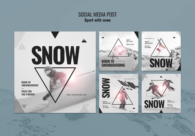 Snow sport design of instagarm post