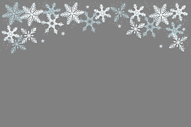 Free PSD snowflakes frame isolated