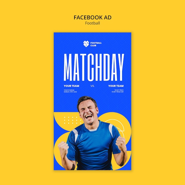 Free PSD soccer template design