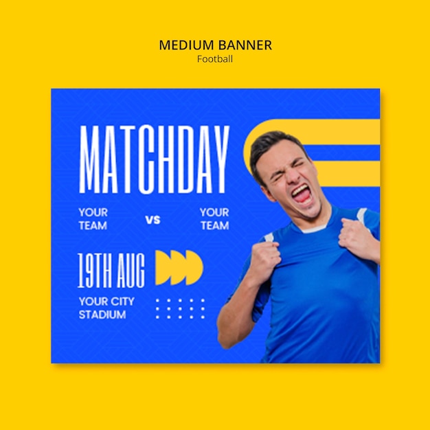 Free PSD soccer template design