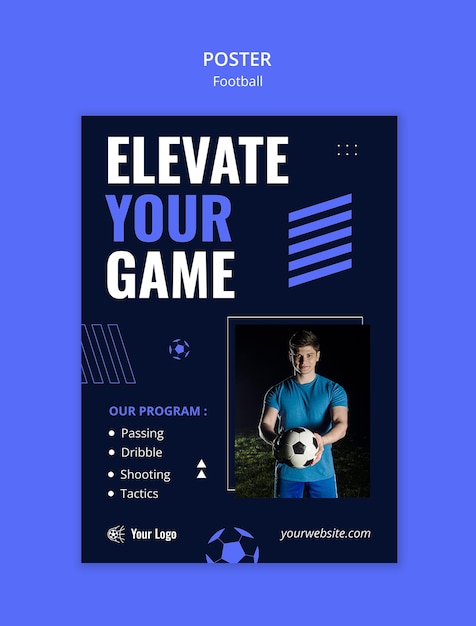 Free PSD soccer template design