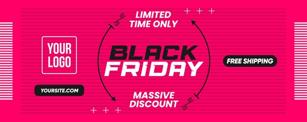 Social media banner black friday massive discount