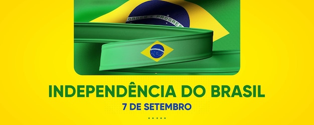 Social media banner Independence from brazil september 7