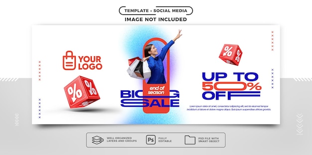 Social media banner instagram End of season Big sale