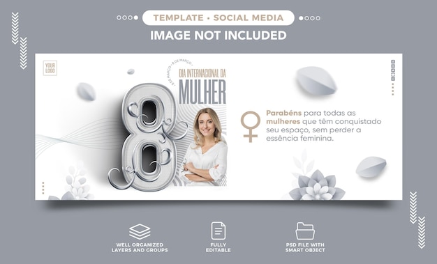 Free PSD social media banner march 8 international womens day