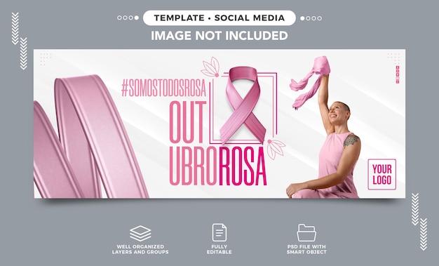 Free PSD social media banner october pink cancer campaign