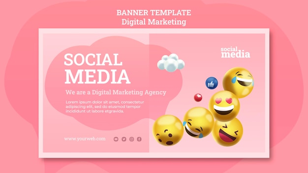 Free PSD social media banner template