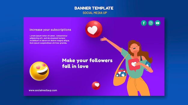 Social media banner template