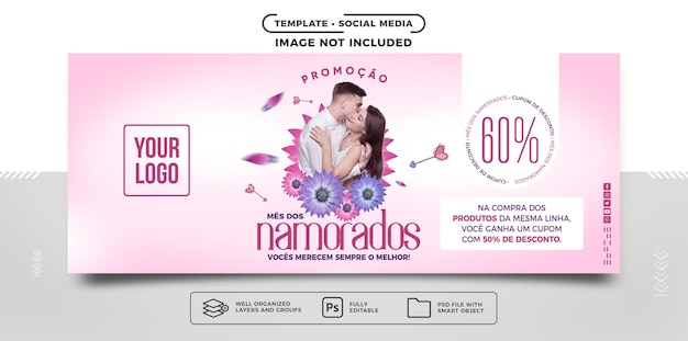 Social media banner Valentine's month promotion