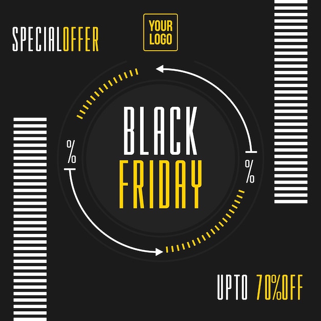 Social media feed black friday special offer up to 70 off