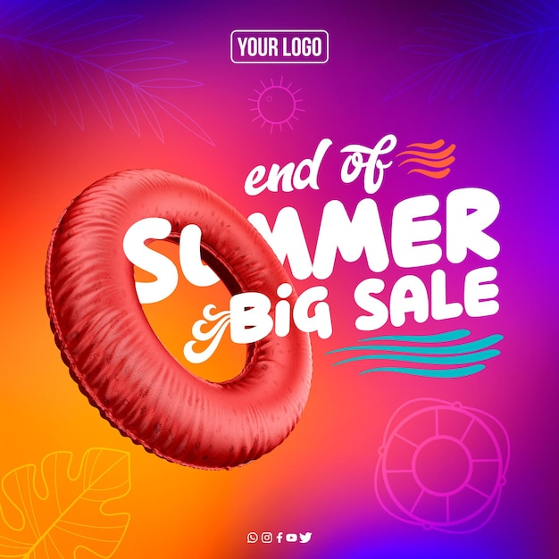 Social media feed end of summer big sale