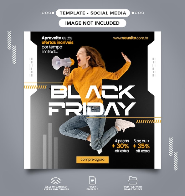 Social media feed instagram black friday for clothing sales in brazil