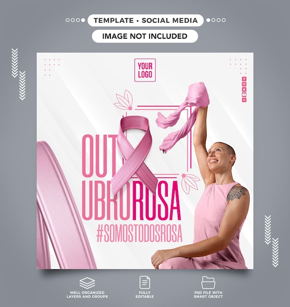 Social media feed october pink cancer campaign