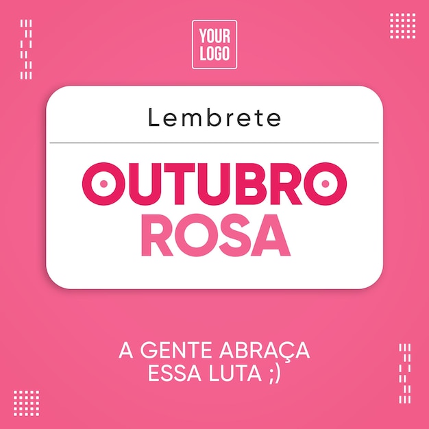 Social media feed Pink October campaign reminder in Brazil