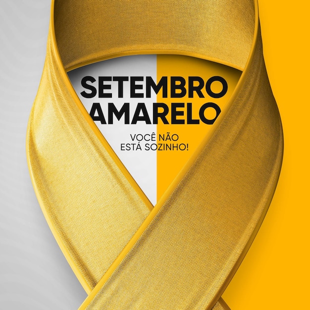 Free PSD social media feed yellow september - suicide prevention