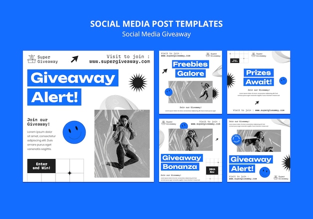 Free PSD social media giveaway template design