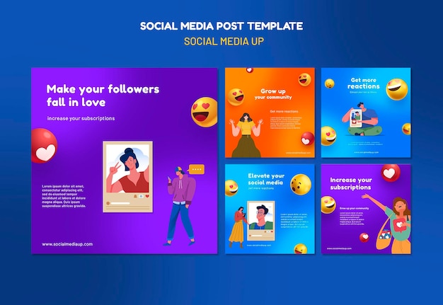 Free PSD social media instagram posts templates