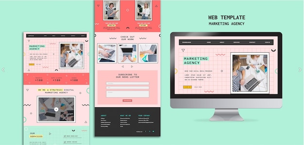 Social media marketing agency web template