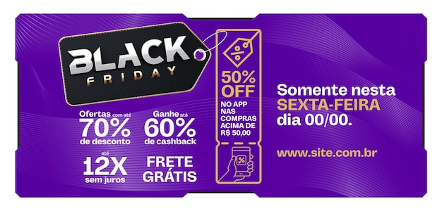 Social media post banner black friday with unmissable discounts