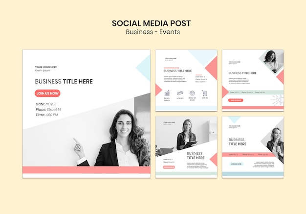 Social media post business pack