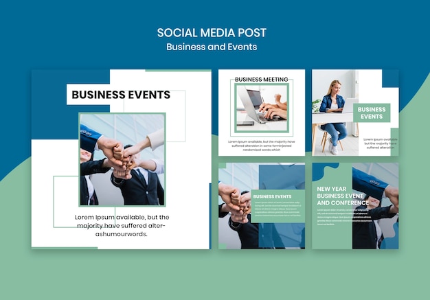 Free PSD social media post template for business event