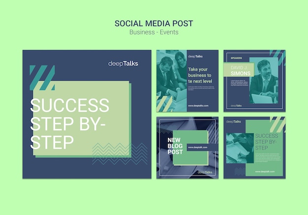 Free PSD social media post template for business event