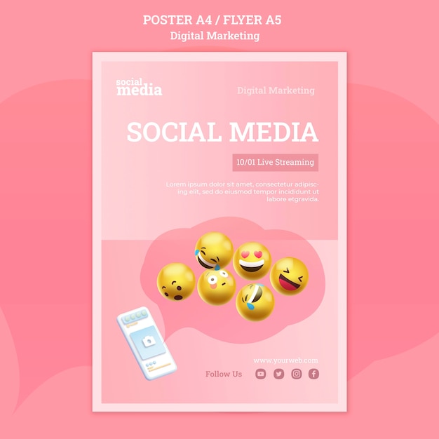 Free PSD social media poster template