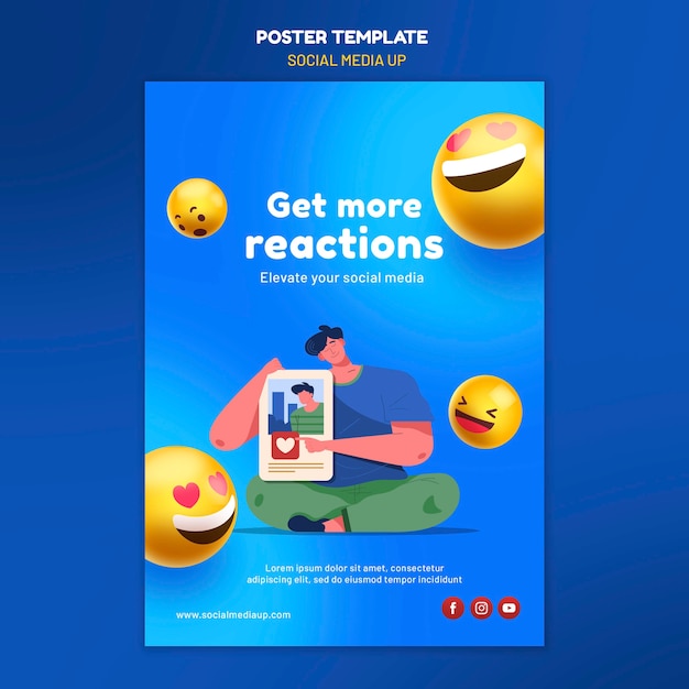 Social media poster template