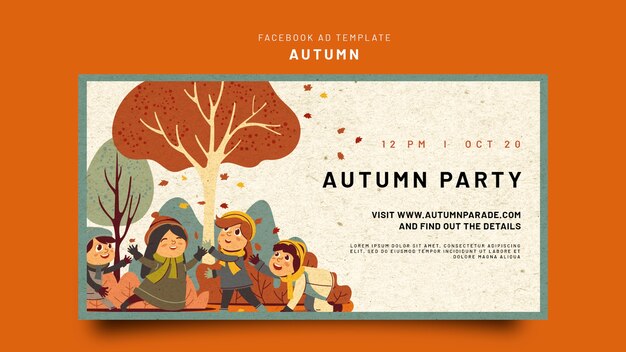 Social media promo template for autumn celebration