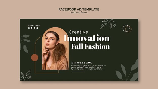 Social media promo template for autumn fashion