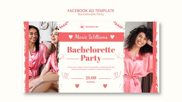 Free PSD social media promo template for bachelorette party