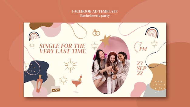 Free PSD social media promo template for bachelorette party