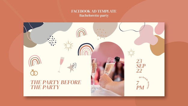 Free PSD social media promo template for bachelorette party