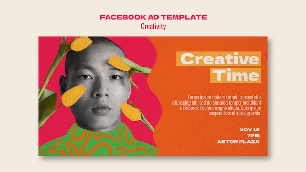 Free PSD social media promo template for creativity event