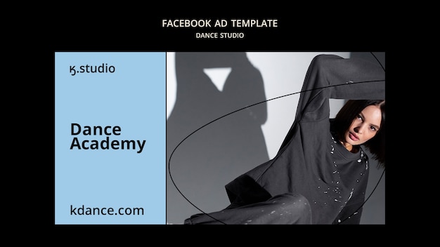 Free PSD social media promo template for dance studio classes