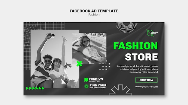 Free PSD social media promo template for fashion store sale