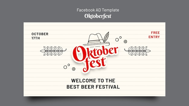 Free PSD social media promo template for oktoberfest celebration