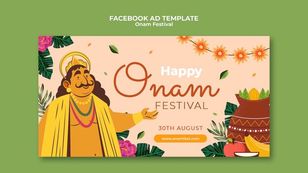 Social media promo template for onam celebration