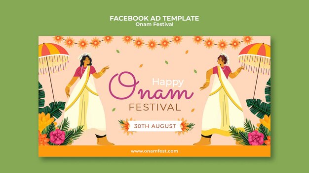 Social media promo template for onam celebration