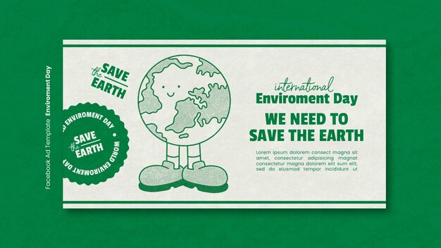 Social media promo template for world environment day celebration