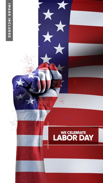 Free PSD social media stories we celebrate labor day