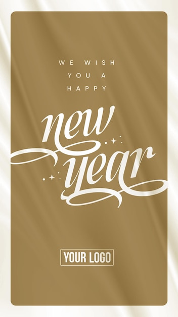 Free PSD social media stories we wish you a happy new year